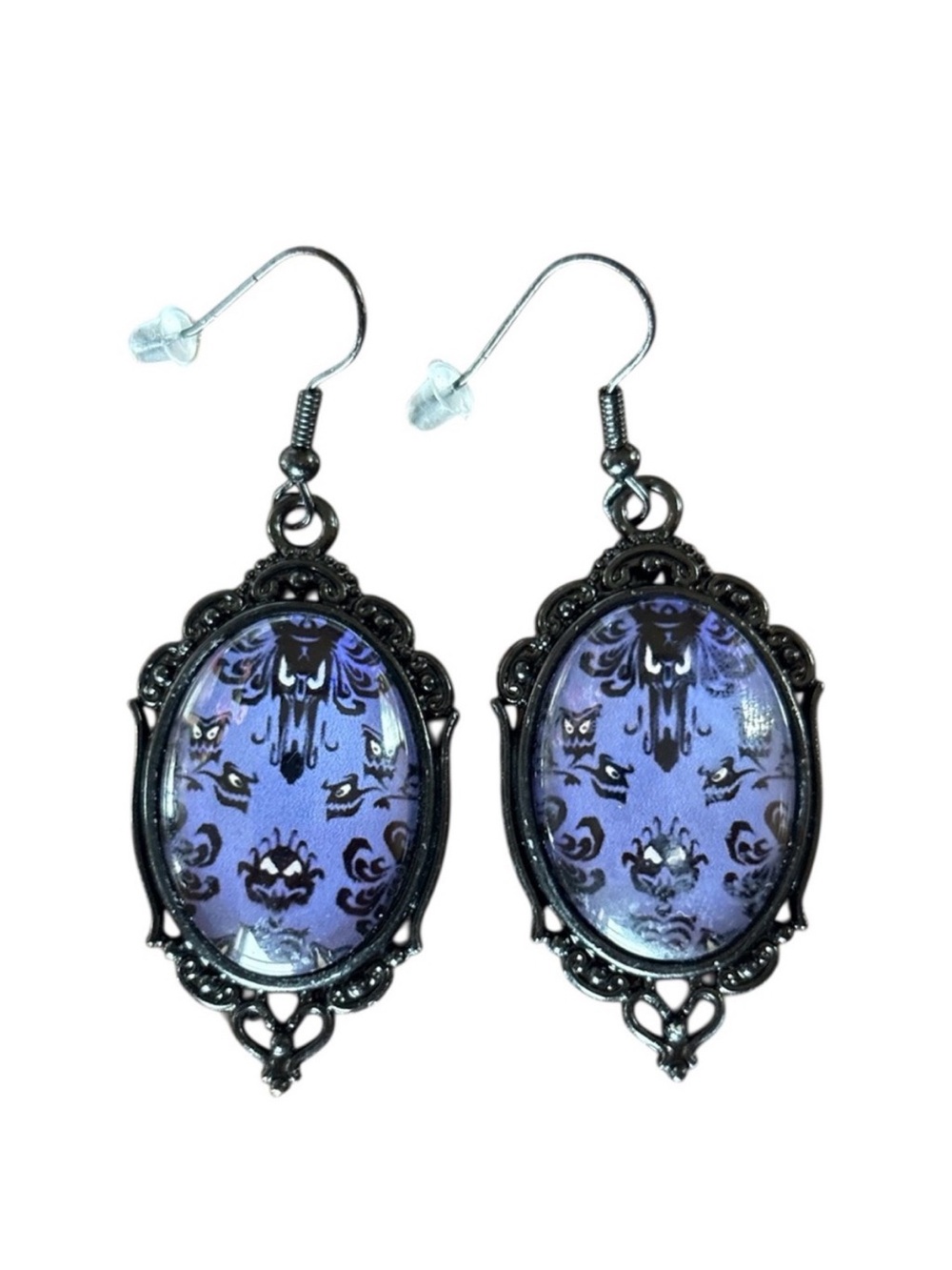 Walt Disney World Disneyland The Haunted Mansion Wallpaper Dangle Earrings NEW!